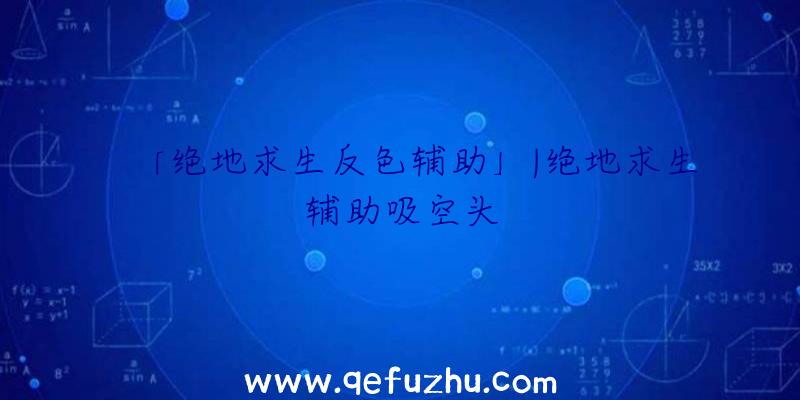 「绝地求生反色辅助」|绝地求生辅助吸空头